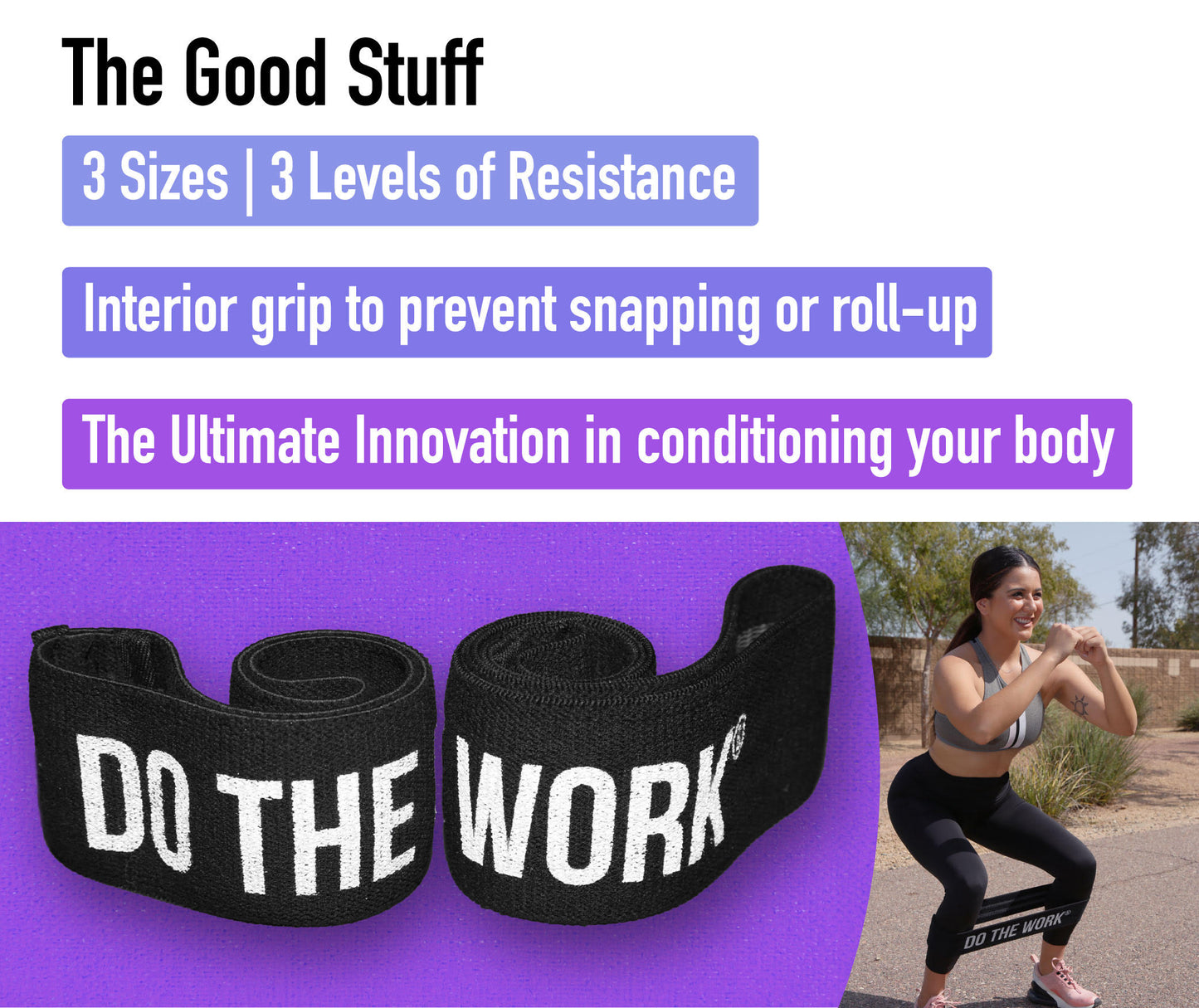 DO THE WORK® Exercise Resistance Glute Bands