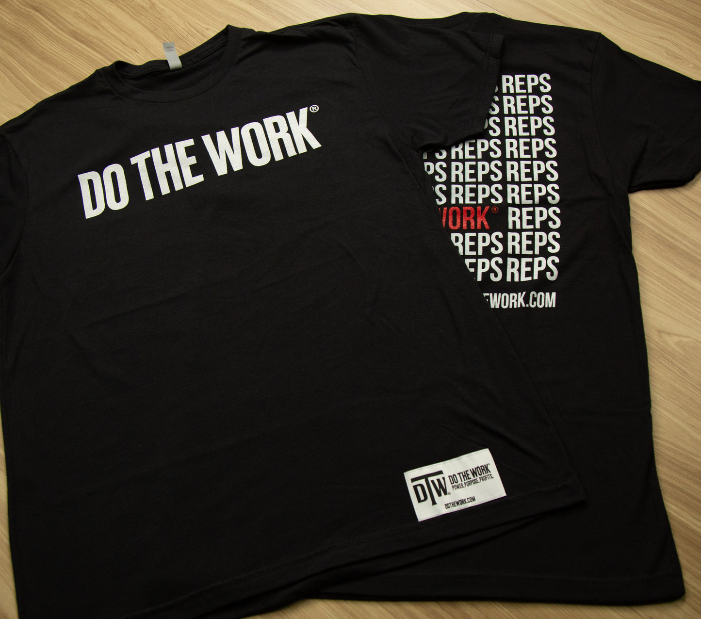DO THE WORK® Black Tshirt W/ White Tag