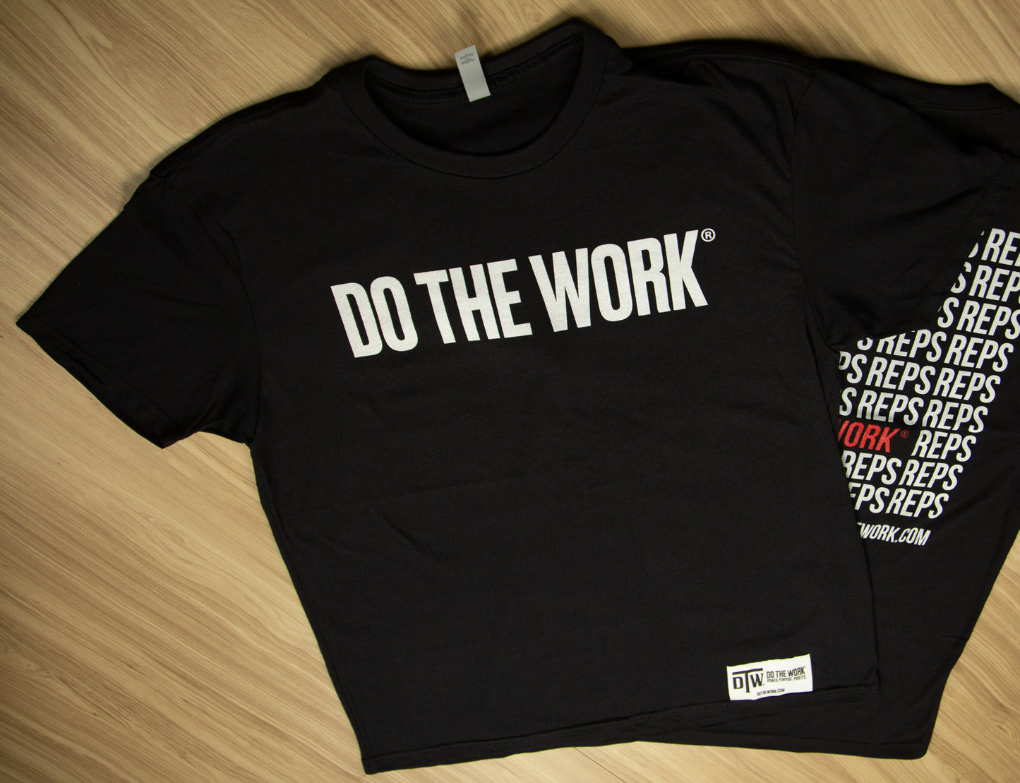 DO THE WORK® Black Tshirt W/ Whtie Tag