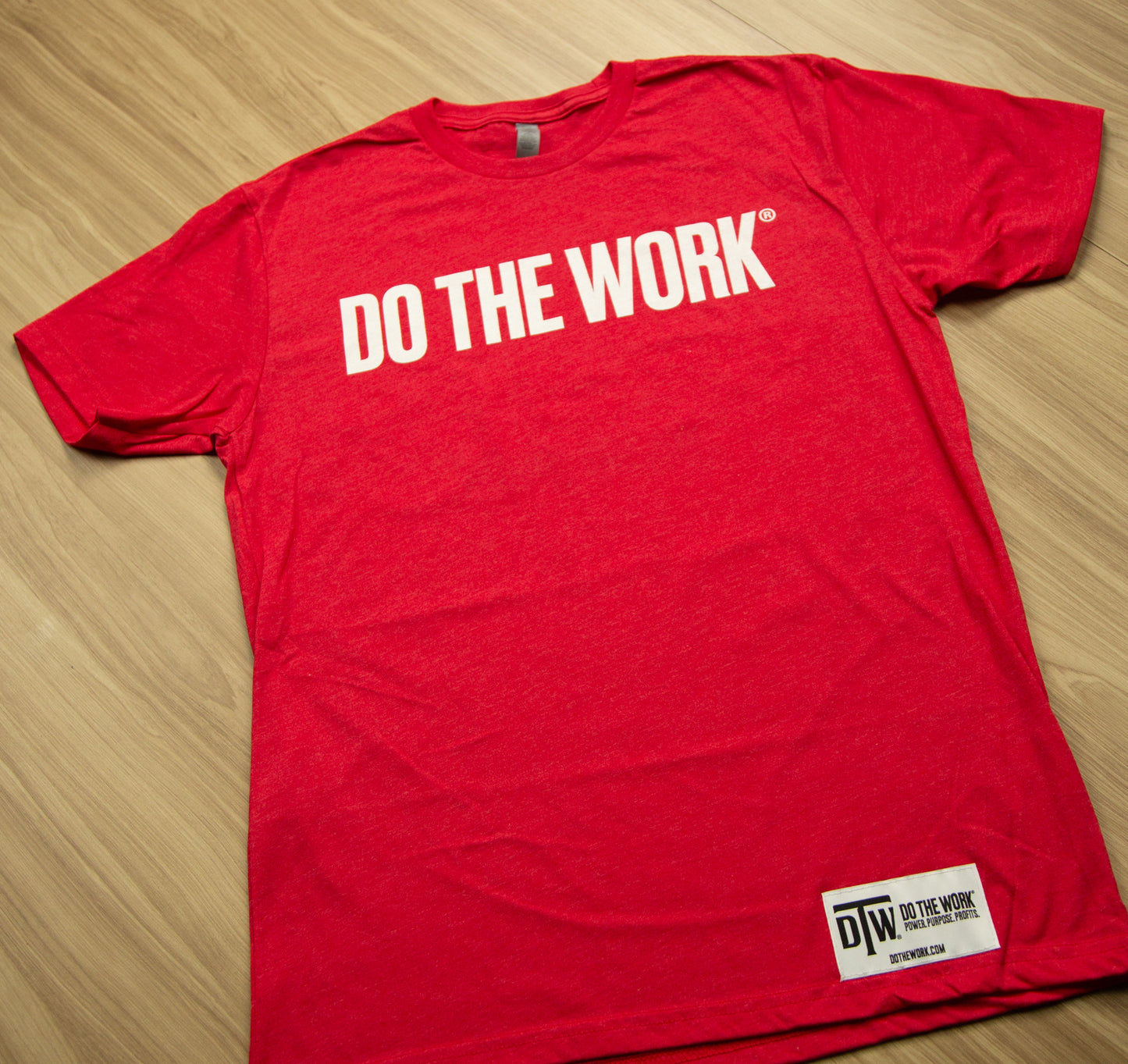 DO THE WORK® Red Tshirt W/ White Tag