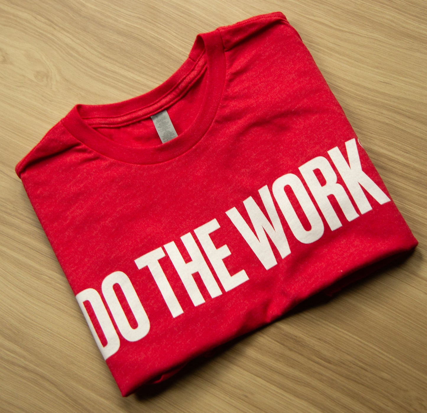DO THE WORK® Red Tshirt W/ White Tag
